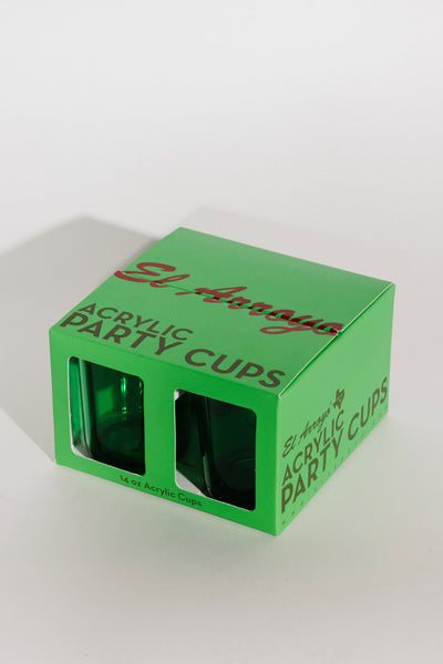 Set of 4 Green Acrylic Cups