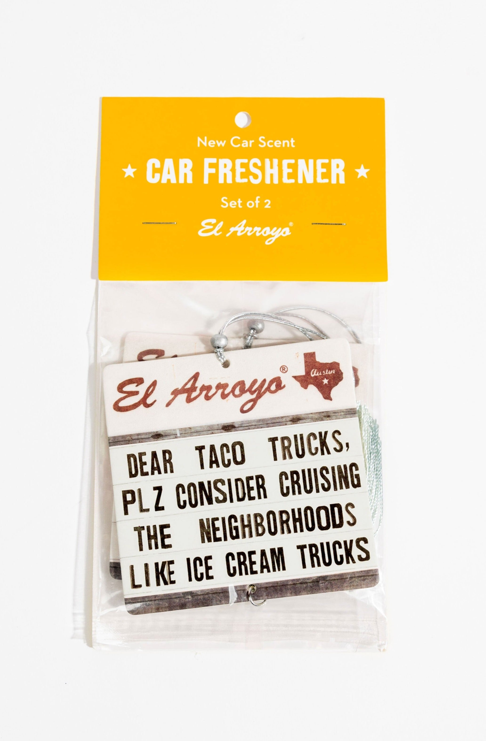 Car Air Freshener (2 Pack) - Dear Taco Trucks – El Arroyo
