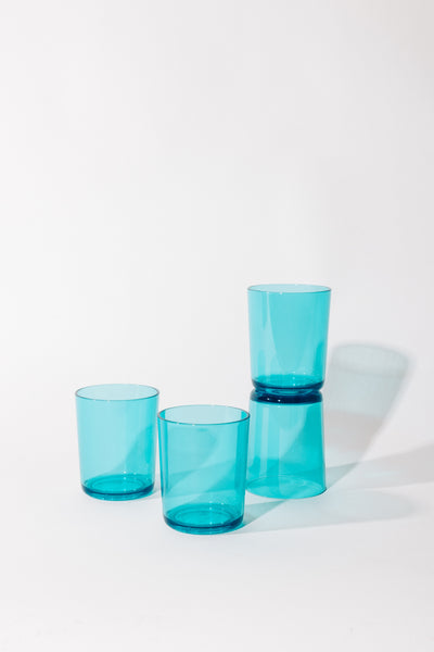 Set of 4 Light Blue Acrylic Cups