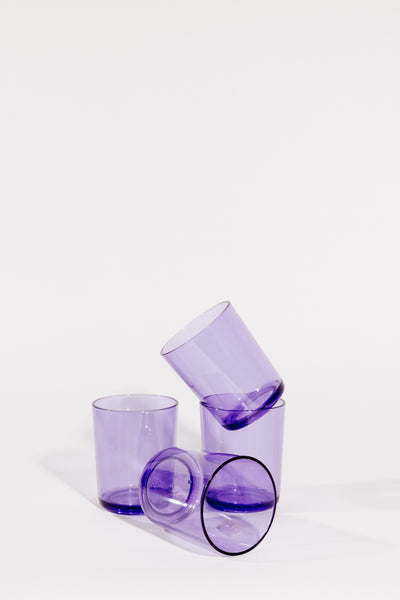 Set of 4 Purple Acrylic Cups
