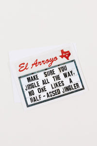 Half-Assed Jingler Card