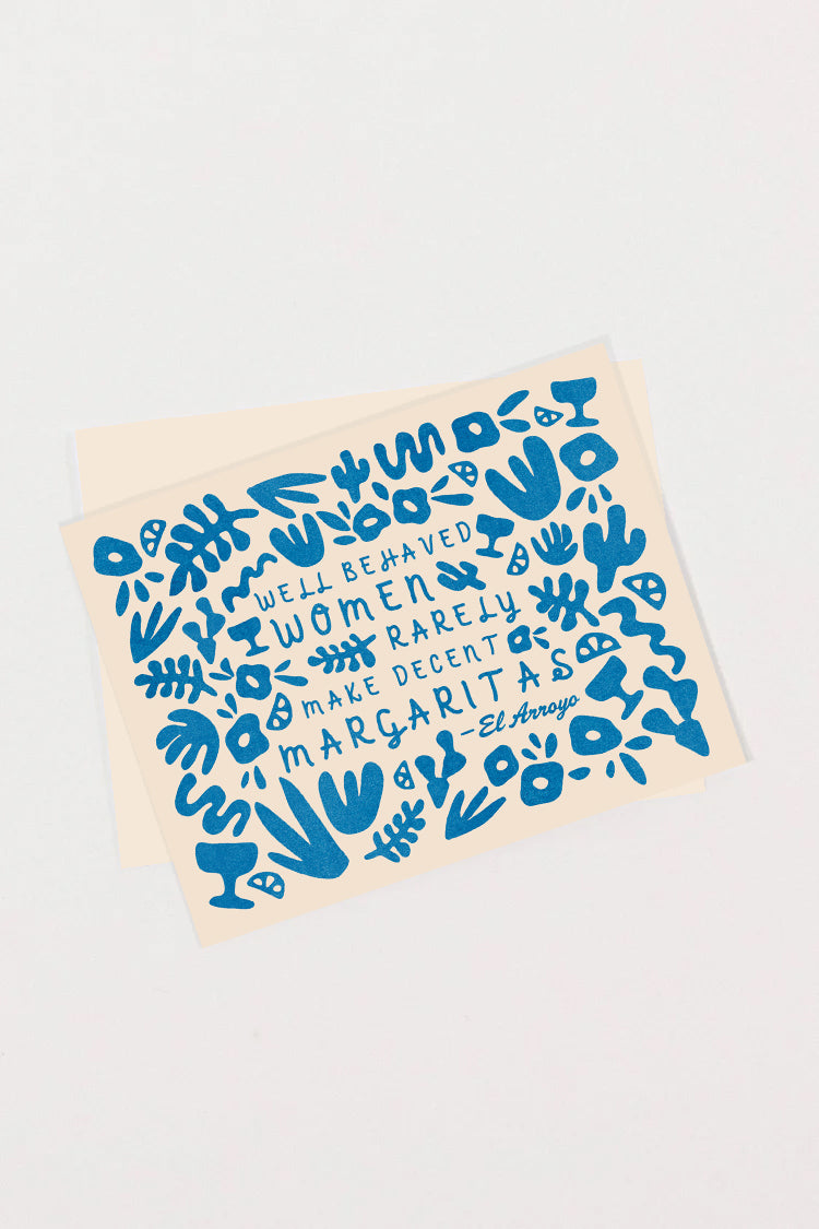 Greeting Card - MARGARITA WOMEN - Blank Inside