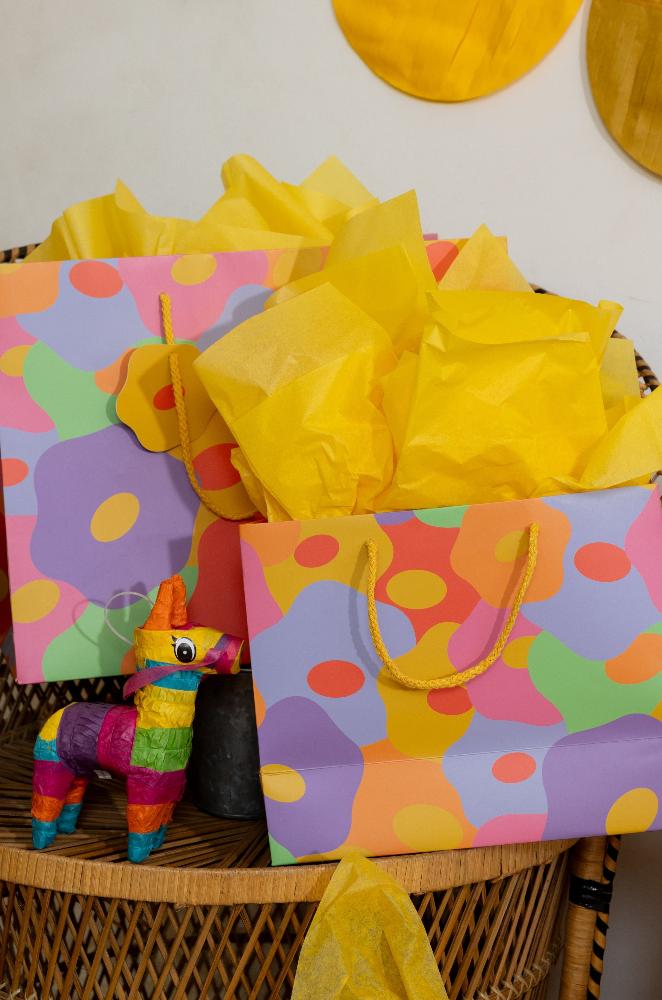 Medium Fiesta Floral Gift Bag (w/ Tissue Paper)