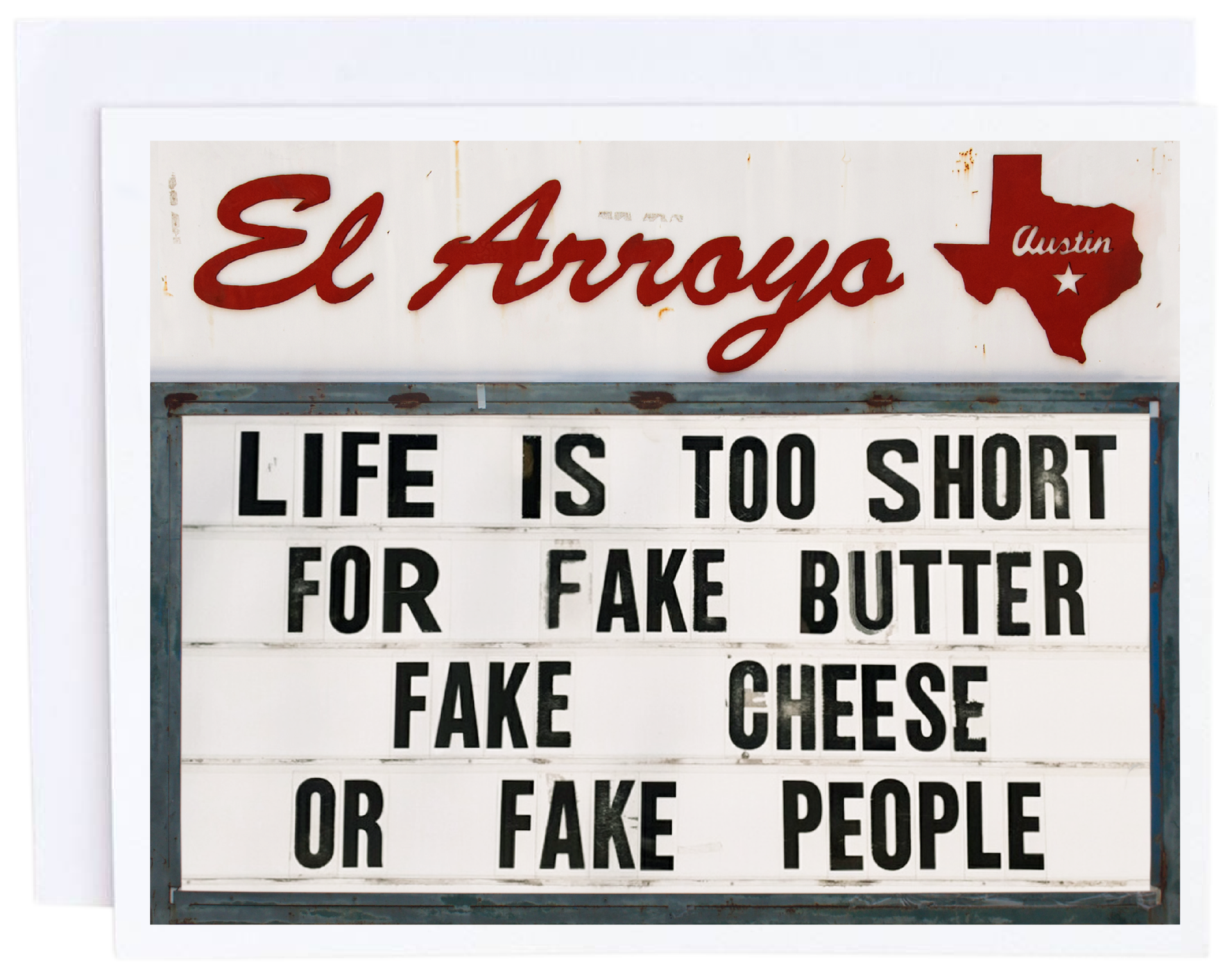Fake Cheese Card