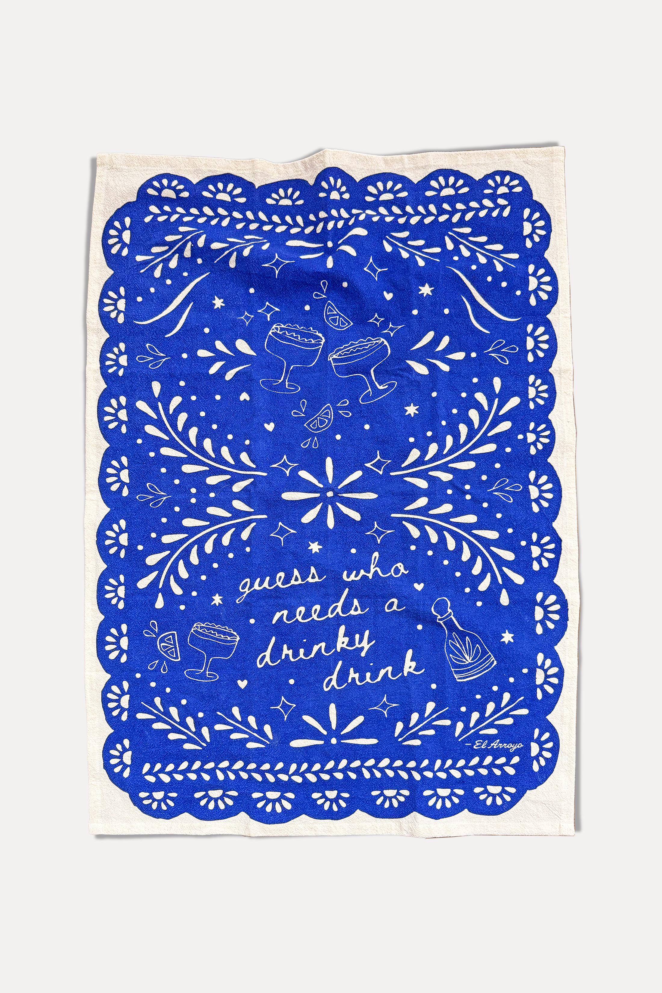 Flour Sack Kitchen Towel - Drinky Drink