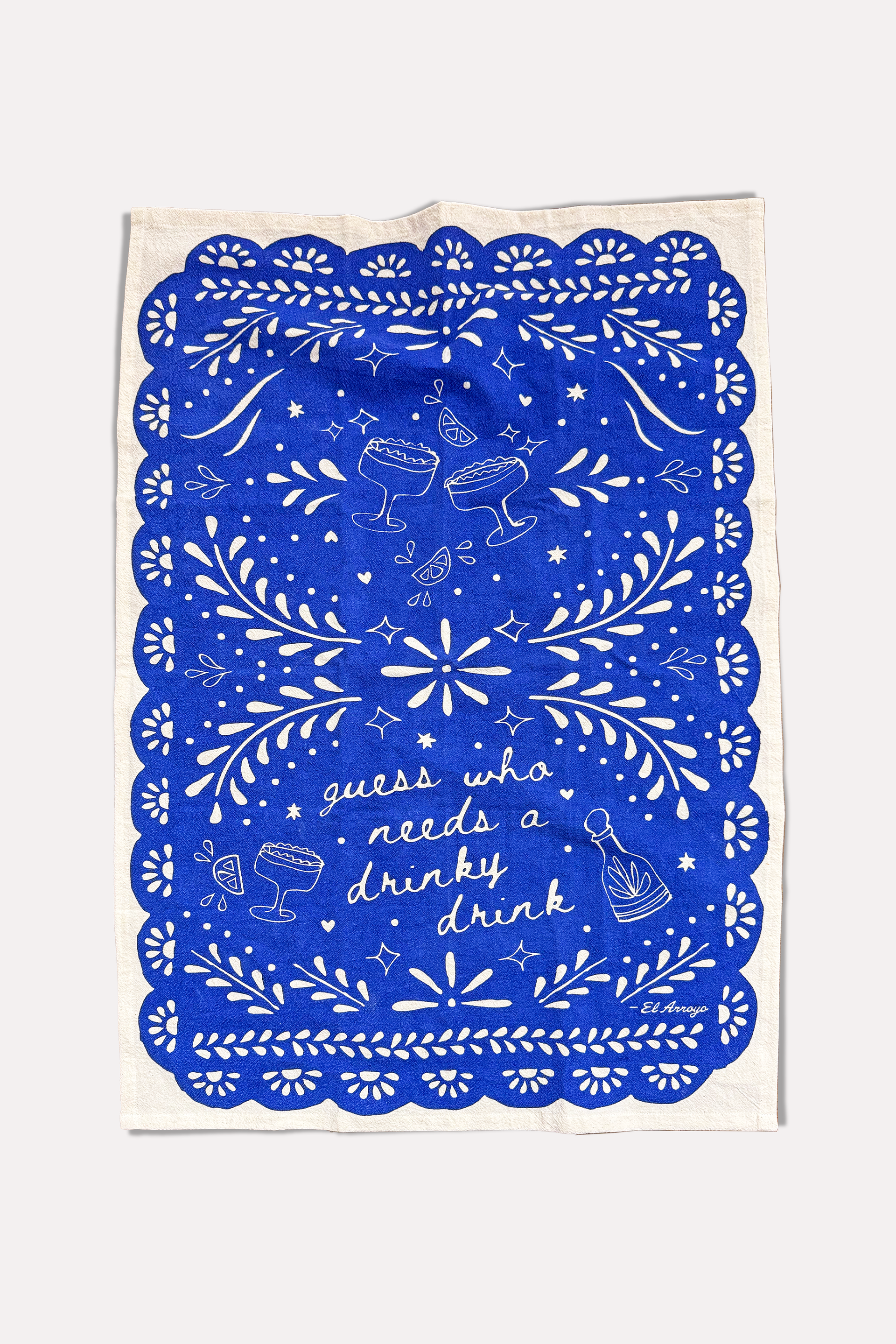 Flour Sack Kitchen Towel - Drinky Drink
