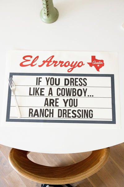 Disposable Placemats (Set of 24) - Ranch Dressing