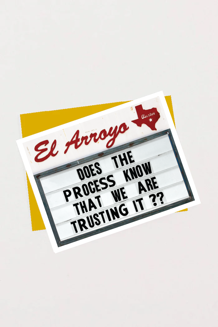 Greeting Card - THE PROCESS - Blank Inside