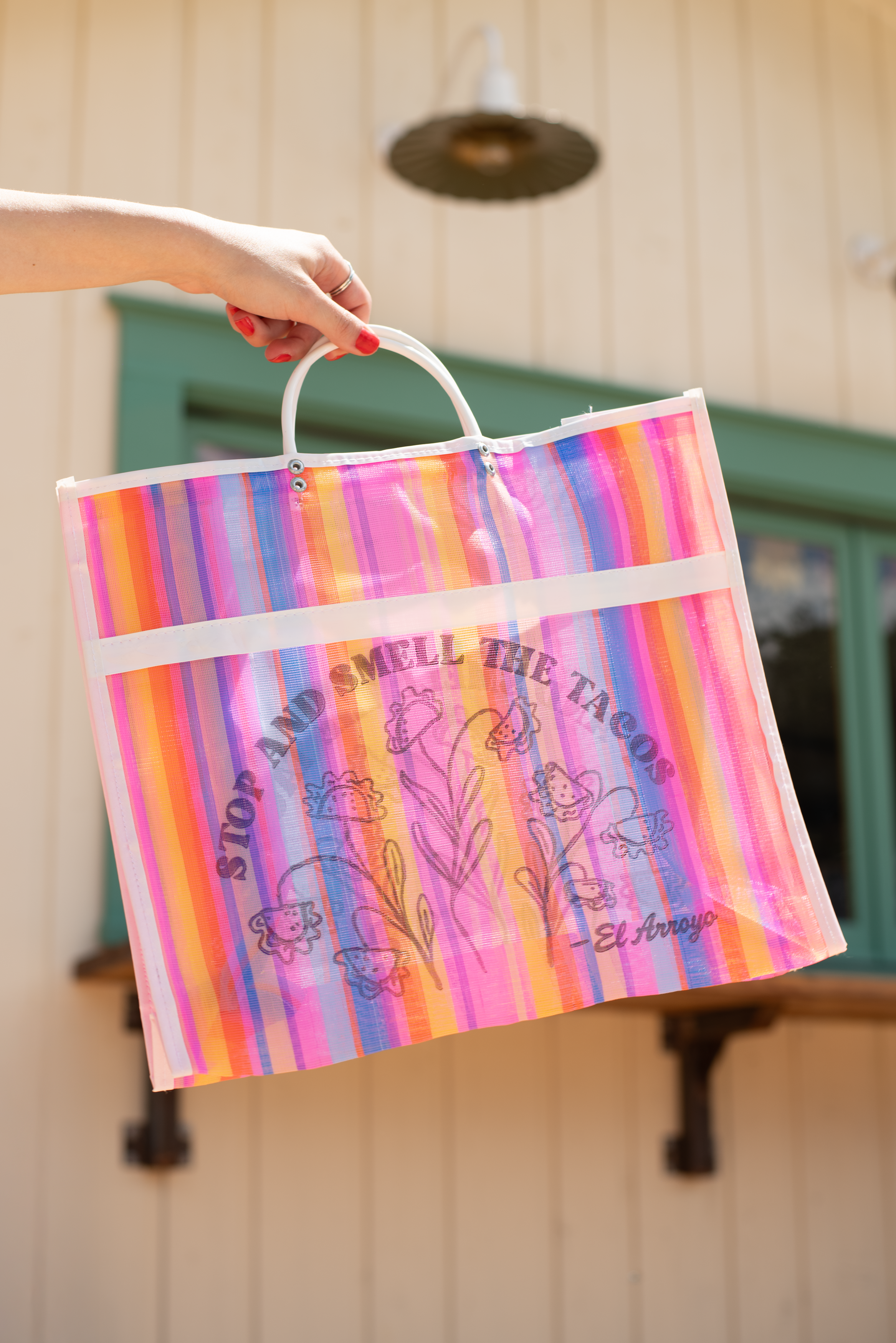 Mesh Market Tote - Smell The Tacos