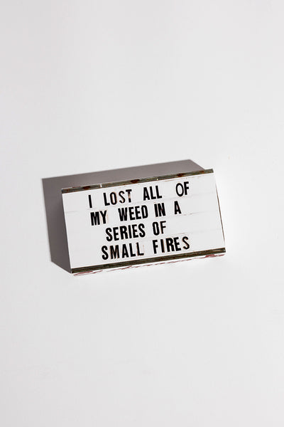 Matchbox - Small Fires