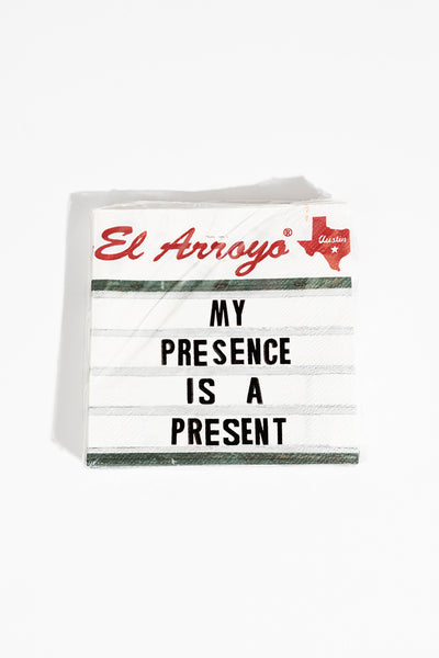 Cocktail Napkins (Pack of 20) - My Presence is a Present