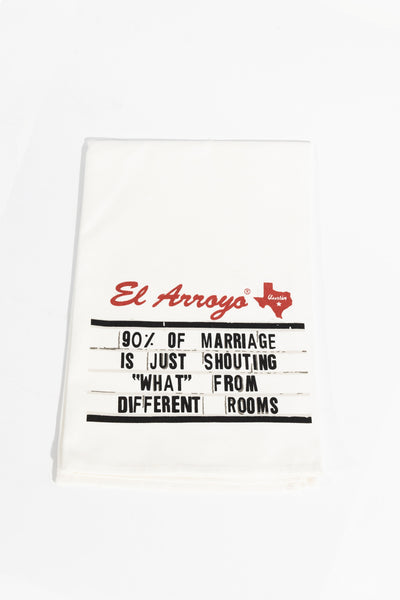 Tea Towel - 90% Of Marriage