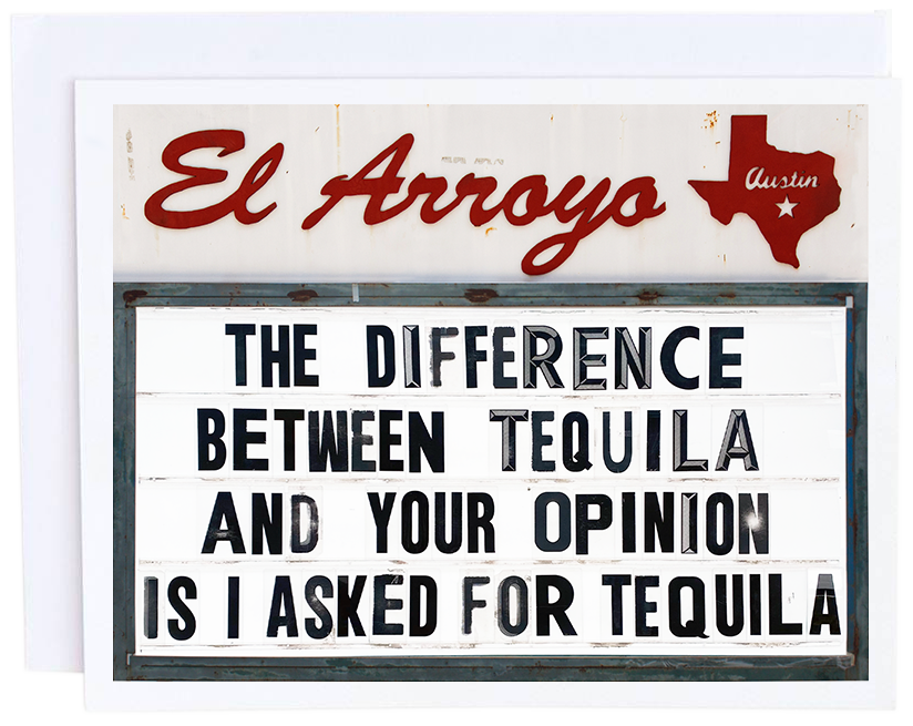 Tequila Opinion Card