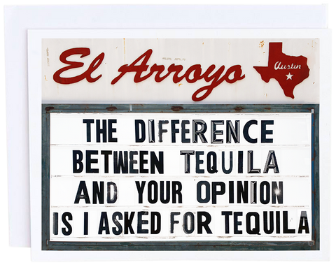 Tequila Opinion Card